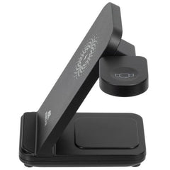 Caricatore Stand Wireless 3 in 1 Nero