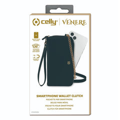 VENERE - Portafoglio universale con chiusura zip, laccio da polso e tracolla removibile inclusi, fissaggio smartphone magnetico compatibile con gli smartphone fino a 6.7"