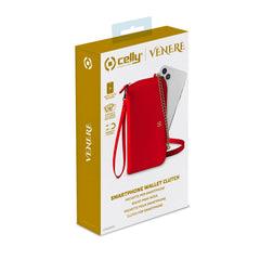 VENERE - Portafoglio universale con chiusura zip, laccio da polso e tracolla removibile inclusi, fissaggio smartphone magnetico compatibile con gli smartphone fino a 6.7"