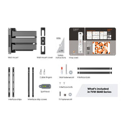 Serie ELITE- TVM 5845 Staffa TV 3 Snodi, per TV da 55 a 100 pollici