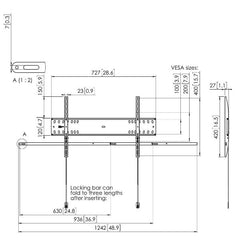 PFW 4700 Supporto piatto a parete per schermi max 80"