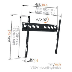 SERIE M - MA 3010 inclinabile, 32"-65"