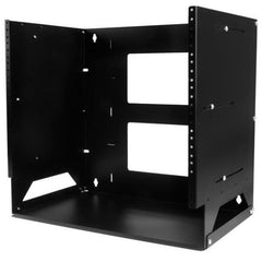 Armadio Rack per Montaggio a Parete con Ripiano Incorporato 8U 19" - Server rack Open Frame con profondità regolabile - Quadro Rack Dati a 2 montanti per apparecchiature AV/Telecom