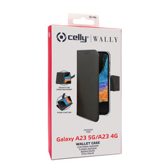 WALLY - Custodia a libro in pelle sintetica con chiusura flap magnetico, slot per carte e funzione stand Samsung Galaxy A23 5G/ Galaxy A23 5G Enterprise Edition/ Galaxy A23 4G