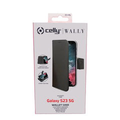 WALLY - Custodia a libro in pelle sintetica con chiusura flap magnetico, slot per carte e funzione stand compatibile con Samsung Galaxy S23 5G/ Galaxy S23 5G Enterprise Edition