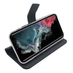 WALLY - Custodia a libro in pelle sintetica con chiusura flap magnetico, slot per carte e funzione stand per Samsung Galaxy S23 Ultra 5G/ Galaxy S23 Ultra 5G Enterprise Edition