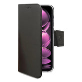 WALLY - Custodia a libro in pelle sintetica con chiusura flap magnetico, slot per carte e funzione stand colore nero compatibile con Xiaomi Redmi Note 12 Pro 5G/ Poco X5 Pro 5G