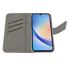 WALLY - Custodia a libro in pelle sintetica con chiusura flap magnetico, slot per carte e funzione stand compatibile con Samsung Galaxy A35 5G/ Galaxy A35 5G Enterprise Edition