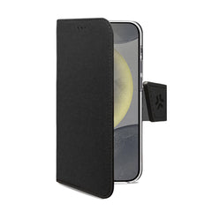 WALLY - Custodia a libro in pelle sintetica con chiusura flap magnetico, slot per carte e funzione stand compatibile con Samsung Galaxy S24 5G/ Galaxy S24 5G Enterprise Edition