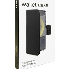 WALLY - Custodia a libro in pelle sintetica con chiusura flap magnetico, slot per carte e funzione stand compatibile con Samsung Galaxy S24 5G/ Galaxy S24 5G Enterprise Edition