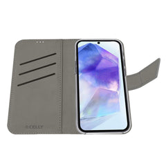 WALLY - Custodia a libro in pelle sintetica con chiusura flap magnetico, slot per carte e funzione stand per Samsung Galaxy A56 5G/ Galaxy A56 5G Enterprise Edition