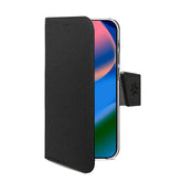 WALLY - Custodia a libro in pelle sintetica con chiusura flap magnetico, slot per carte e funzione stand colore nero compatibile con Google Pixel 10/ Pixel 10 Pro