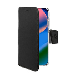 WALLY - Custodia a libro in pelle sintetica con chiusura flap magnetico, slot per carte e funzione stand colore nero compatibile con Google Pixel 10/ Pixel 10 Pro