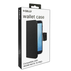 WALLY - Custodia a libro in pelle sintetica con chiusura flap magnetico, slot per carte e funzione stand colore nero compatibile con Xiaomi Redmi Note 15 Pro 5G/ Poco X8 5G