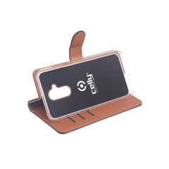 WALLY - Custodia a libro in pelle sintetica con chiusura flap magnetico, slot per carte e funzione stand colore nero compatibile con Huawei Mate 20 Lite