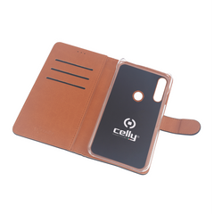 WALLY - Custodia a libro in pelle sintetica con chiusura flap magnetico, slot per carte e funzione stand colore nero compatibile con Samsung Galaxy A60/ Galaxy M40