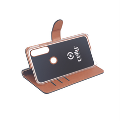 WALLY - Custodia a libro in pelle sintetica con chiusura flap magnetico, slot per carte e funzione stand colore nero compatibile con Samsung Galaxy A60/ Galaxy M40