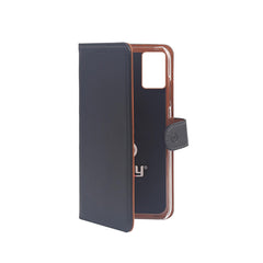 WALLY - Custodia a libro in pelle sintetica con chiusura flap magnetico, slot per carte e funzione stand colore nero compatibile con Samsung Galaxy A31