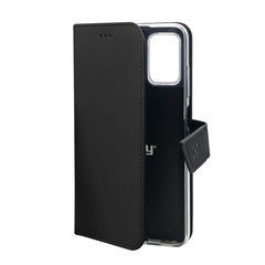 WALLY - Custodia a libro in pelle sintetica con chiusura flap magnetico, slot per carte e funzione stand colore nero per Samsung Galaxy A32 5G/ Galaxy A32 5G Enterprise Edition