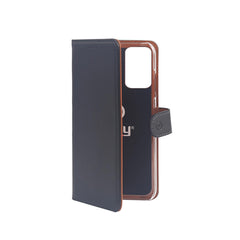 WALLY - Custodia a libro in pelle sintetica con chiusura flap magnetico, slot per carte e funzione stand colore nero compatibile con Samsung Galaxy A72 5G/ Galaxy A72 4G