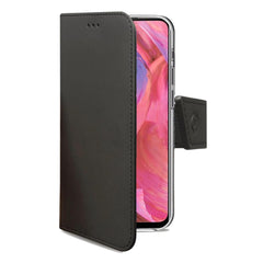 WALLY - Custodia a libro in pelle sintetica con chiusura flap magnetico, slot per carte e funzione stand colore nero compatibile con Oppo A74 5G/ A93 5G/ A54 4G/ A54 5G