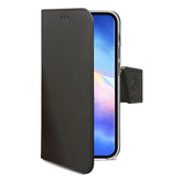 WALLY - Custodia a libro in pelle sintetica con chiusura flap magnetico, slot per carte e funzione stand colore nero compatibile con Oppo Find X3 Neo 5G/ Reno 5 Pro+ 5G