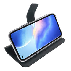 WALLY - Custodia a libro in pelle sintetica con chiusura flap magnetico, slot per carte e funzione stand colore nero compatibile con Oppo Find X3 Neo 5G/ Reno 5 Pro+ 5G
