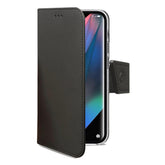 WALLY - Custodia a libro in pelle sintetica con chiusura flap magnetico, slot per carte e funzione stand colore nero compatibile con Oppo Find X3 Pro 5G/ Find X3 5G