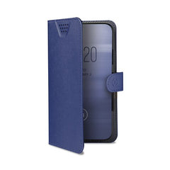 WALLY ONE - Custodia universale a libro colore nero con fissaggio e sistema rotazione 360° compatibile con tutti gli smartphone da 4.5" a 5.0" dimensione display