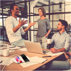 WL2FASTPAD - Caricabatteria wireless 2in1, carica 2 dispositivi, potenza massima 20 Watt, indicatore LED