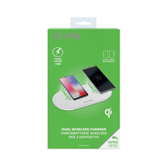 WL2FASTPAD - Caricabatteria wireless 2in1, carica 2 dispositivi, potenza massima 20 Watt, indicatore LED