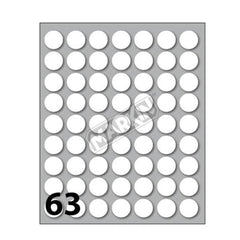 CF630 ETICHETTE ROTONDE 14MM BIA