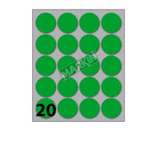 CF200 ETICHETTE ROTONDE 27MM BIA
