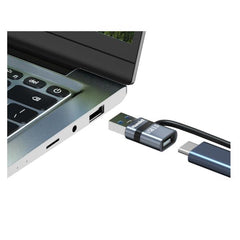 XAD-LCF-AM Adattatore USB-A 3.0 Maschio to USB-C Femmina con Fermacavo