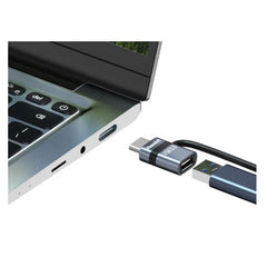 XAD-LCM-AF Adattatore USB-C Maschio to USB-A 3.0 Femmina con Fermacavo