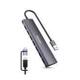 XHUB-07A3CX HUB 7 PORTE USB 3.0 ALLUMINIO USB-A + USB-C