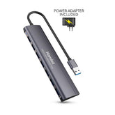 XHUB-07A3P HUB USB 3.0 7 PORTE ALLUMINIO CON ALIMENTATORE