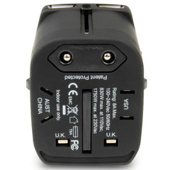 XPW2UTRAVEL Adattatore da viaggio + 2 USB Charger 2,1A