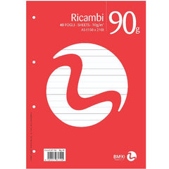 RICAMBI NON RINFORZATI A5 90GR - 1 RIGO