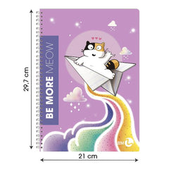 MAXI SPIRALATO MEOW A4 80GR - 5 MM
