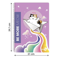 MAXI SPIRALATO MEOW A4 80GR - 1 RIGO