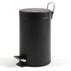BIDONE PEDALE+VASCHETTA LT.5 - NERO SATINATO