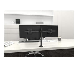 Braccio doppio monitor crossbar Focus  - Nero