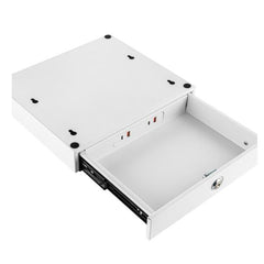 100091540 Desk Tray 300x275x50mm with USB-A, USB-C, EU Adapter, White