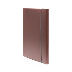 Cartella 3 lembi Holos marrone in plastica riciclata
