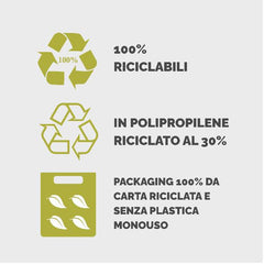 Cartella 3 lembi Holos azzurro in plastica riciclata