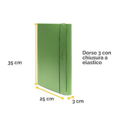 Cartella progetto Holos 3 verde in plastica riciclata