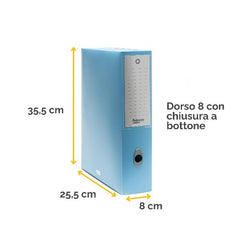 Scatola progetto Holos D8 azzurro in plastica riciclata