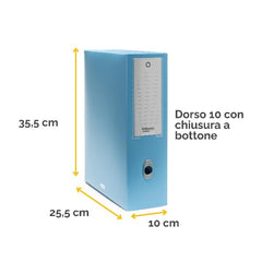 Scatola progetto Holos D10 azzurro in plastica riciclata