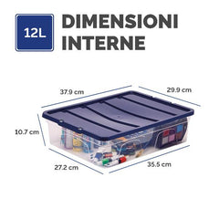 Scatola in plastica coperchio 12L